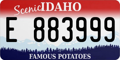 ID license plate E883999