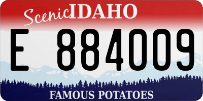 ID license plate E884009