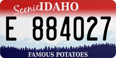 ID license plate E884027