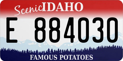 ID license plate E884030