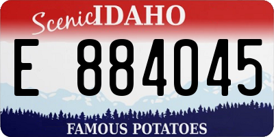 ID license plate E884045