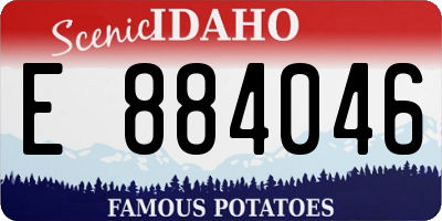 ID license plate E884046