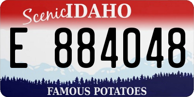 ID license plate E884048