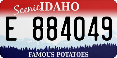 ID license plate E884049