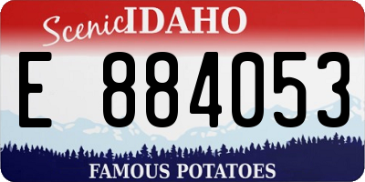 ID license plate E884053