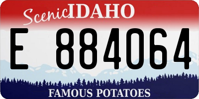 ID license plate E884064