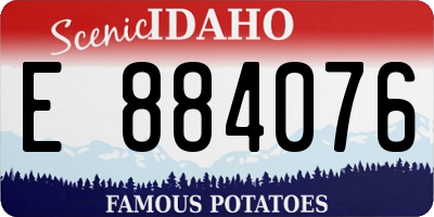 ID license plate E884076