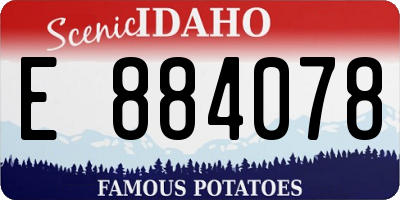 ID license plate E884078