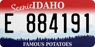 ID license plate E884191