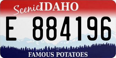 ID license plate E884196