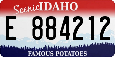 ID license plate E884212