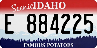 ID license plate E884225