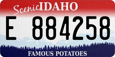 ID license plate E884258