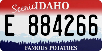 ID license plate E884266