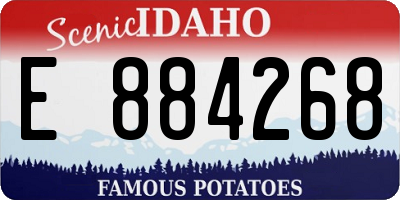 ID license plate E884268