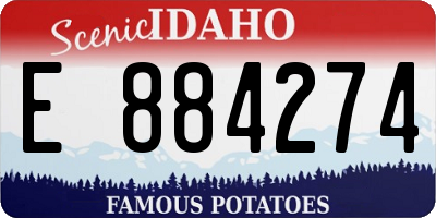 ID license plate E884274