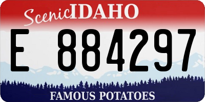 ID license plate E884297