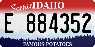 ID license plate E884352
