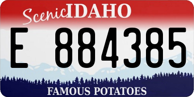 ID license plate E884385