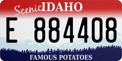 ID license plate E884408