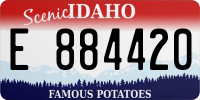 ID license plate E884420