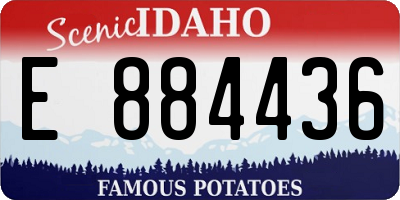 ID license plate E884436