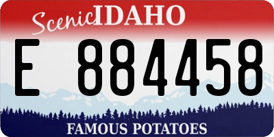 ID license plate E884458