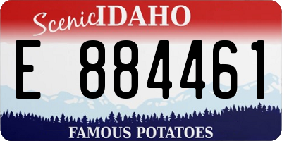 ID license plate E884461