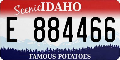 ID license plate E884466