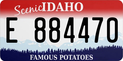 ID license plate E884470