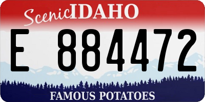 ID license plate E884472