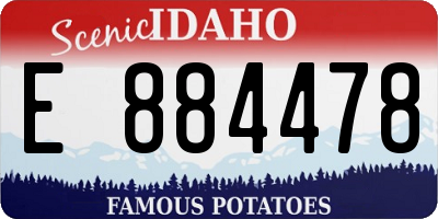 ID license plate E884478