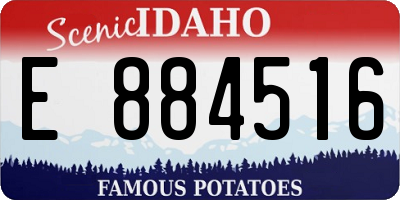 ID license plate E884516