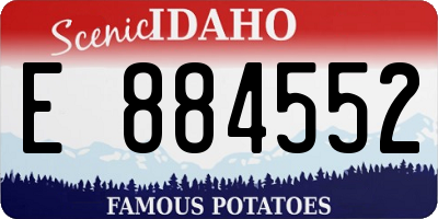 ID license plate E884552