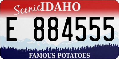 ID license plate E884555