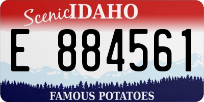 ID license plate E884561