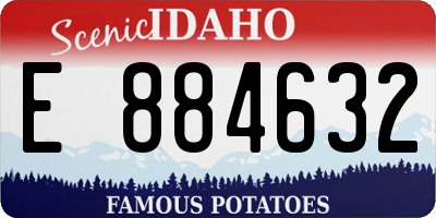 ID license plate E884632