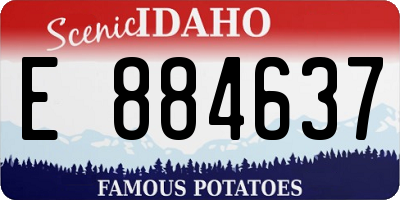ID license plate E884637