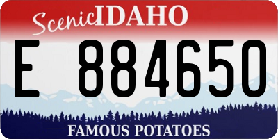 ID license plate E884650
