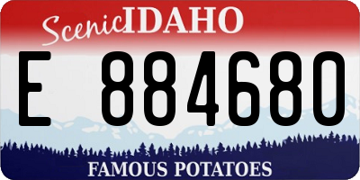 ID license plate E884680
