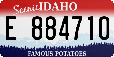 ID license plate E884710