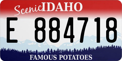 ID license plate E884718