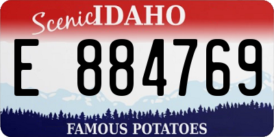 ID license plate E884769