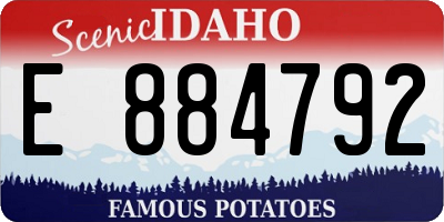 ID license plate E884792