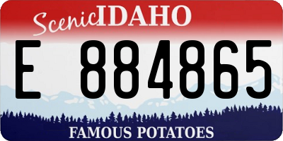 ID license plate E884865