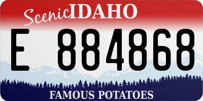 ID license plate E884868