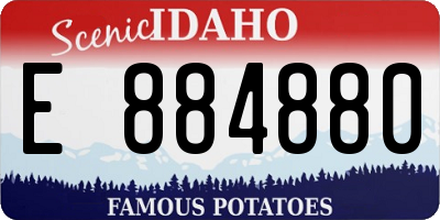 ID license plate E884880