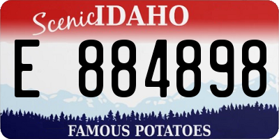 ID license plate E884898