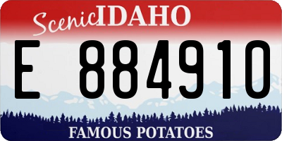ID license plate E884910