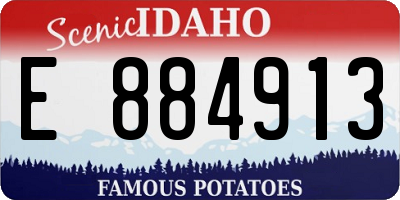 ID license plate E884913